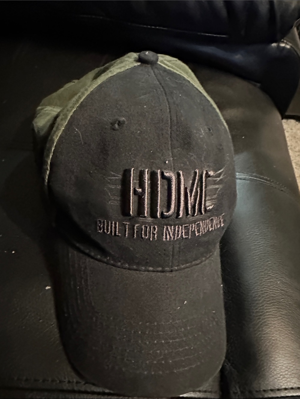Harley Davidson Motorcycle C 'Built for Independence' Black & Olive Baseball Cap